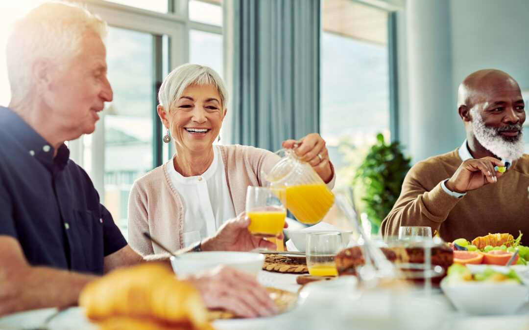 Seniors Dining and Enjoying Amenities at San Marino Retirement Community