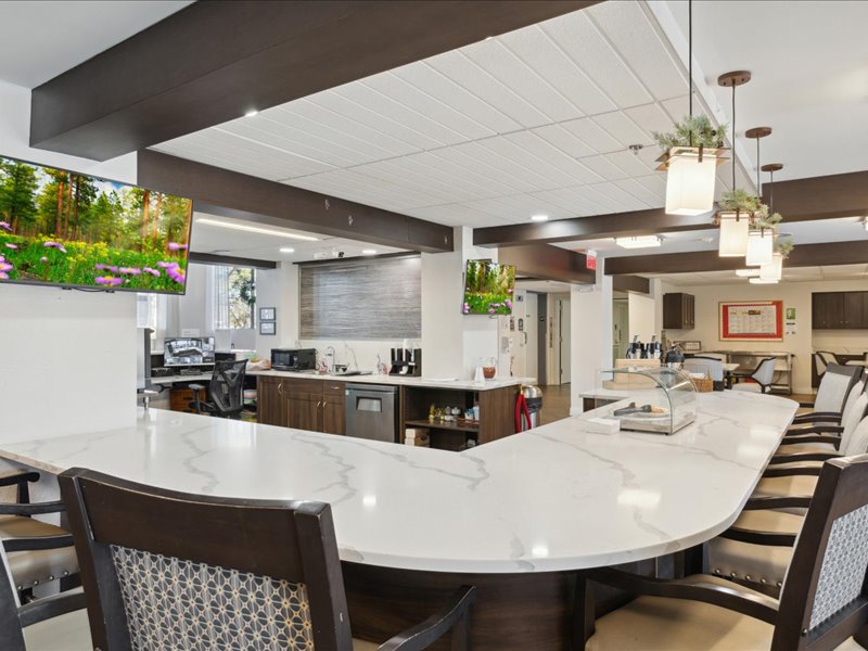 dining counter at San Marino Retirement community